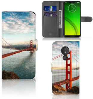 B2Ctelecom Motorola Moto G7 Power Hoesje Bookcase Golden Gate Bridge