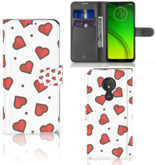 B2Ctelecom Motorola Moto G7 Power Hoesje Bookcase Hearts