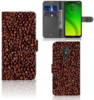 B2Ctelecom Motorola Moto G7 Power  Hoesje Bookcase Koffiebonen