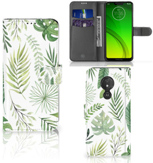 B2Ctelecom Motorola Moto G7 Power  Hoesje Bookcase Leaves