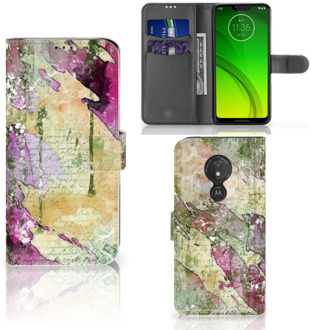 B2Ctelecom Motorola Moto G7 Power  Hoesje Bookcase Letter Painting