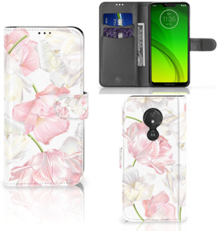 B2Ctelecom Motorola Moto G7 Power Hoesje Bookcase Lovely Flowers