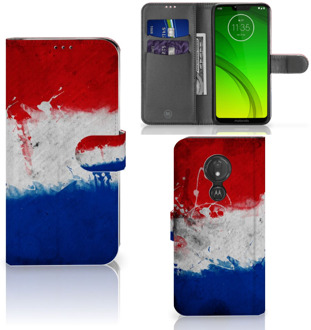 B2Ctelecom Motorola Moto G7 Power  Hoesje Bookcase Nederlandse Vlag