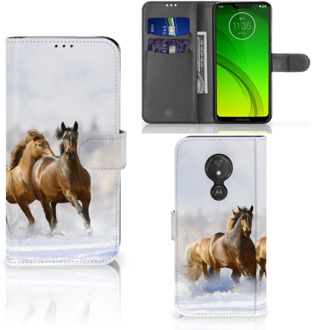 B2Ctelecom Motorola Moto G7 Power  Hoesje Bookcase Paarden