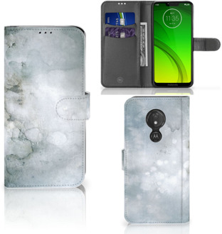 B2Ctelecom Motorola Moto G7 Power  Hoesje Bookcase Painting Grey