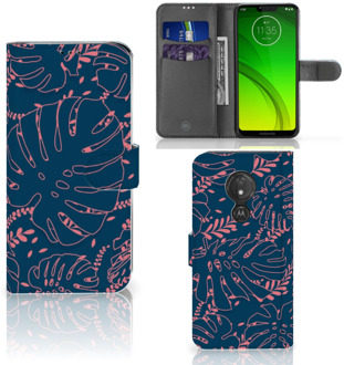 B2Ctelecom Motorola Moto G7 Power Hoesje Bookcase Palm Leaves