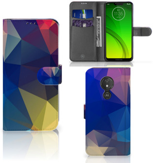 B2Ctelecom Motorola Moto G7 Power  Hoesje Bookcase Polygon Dark