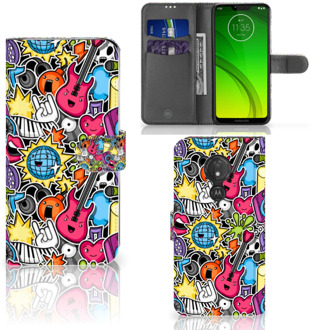 B2Ctelecom Motorola Moto G7 Power  Hoesje Bookcase Punk Rock