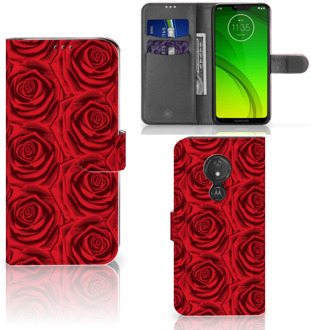 B2Ctelecom Motorola Moto G7 Power  Hoesje Bookcase Red Roses