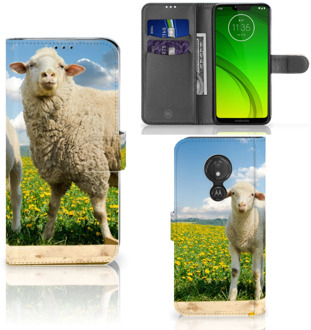 B2Ctelecom Motorola Moto G7 Power  Hoesje Bookcase Schaap en Lammetje