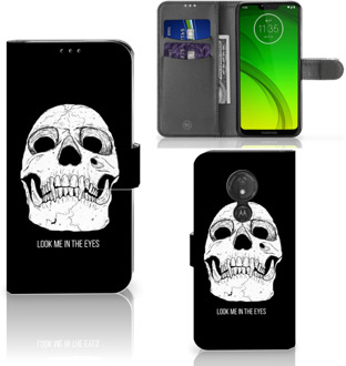 B2Ctelecom Motorola Moto G7 Power  Hoesje Bookcase Skull Eyes