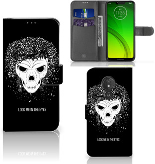 B2Ctelecom Motorola Moto G7 Power  Hoesje Bookcase Skull Hair