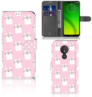 B2Ctelecom Motorola Moto G7 Power  Hoesje Bookcase Sleeping Cats