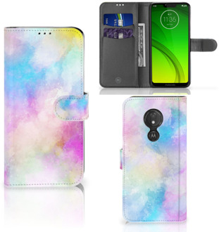 B2Ctelecom Motorola Moto G7 Power  Hoesje Bookcase Watercolor Light