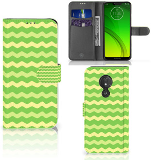 B2Ctelecom Motorola Moto G7 Power Hoesje Bookcase Waves Green