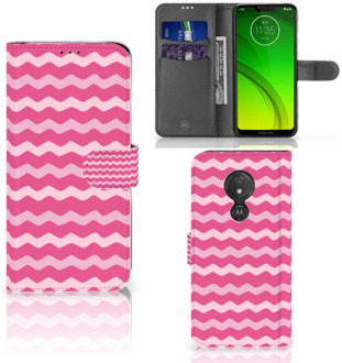 B2Ctelecom Motorola Moto G7 Power  Hoesje Bookcase Waves Pink