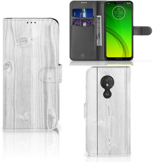 B2Ctelecom Motorola Moto G7 Power Hoesje Bookcase White Wood