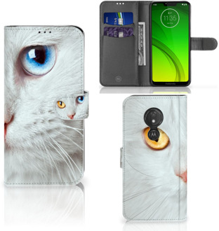 B2Ctelecom Motorola Moto G7 Power  Hoesje Bookcase Witte Kat