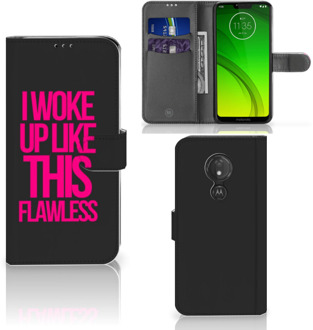 B2Ctelecom Motorola Moto G7 Power  Hoesje Bookcase Woke Up