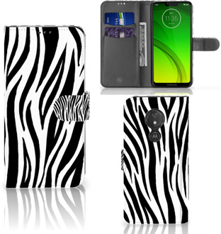 B2Ctelecom Motorola Moto G7 Power Hoesje Bookcase Zebra