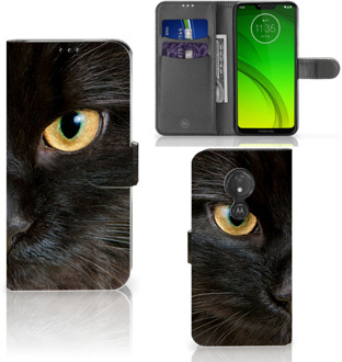 B2Ctelecom Motorola Moto G7 Power Uniek Bookcase Hoesje Zwarte Kat