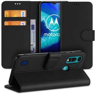 B2Ctelecom Motorola Moto G8 Power Lite Hoesje Zwart met Pasjeshouder