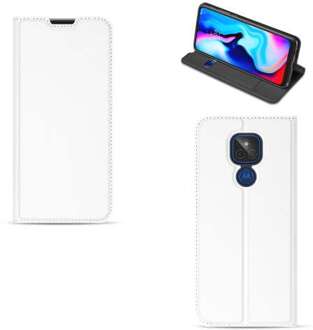 B2Ctelecom Motorola Moto G9 Play Book Cover Wit met Pasjehouder