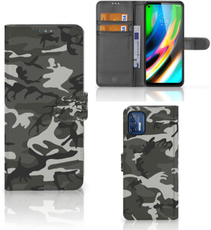 B2Ctelecom Motorola Moto G9 Plus Telefoon Hoesje Cadeau voor hem Army Light