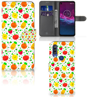 B2Ctelecom Motorola One Action Book Cover Fruits