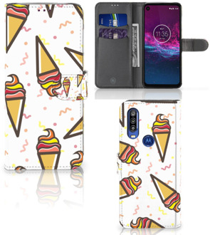 B2Ctelecom Motorola One Action Book Cover Icecream