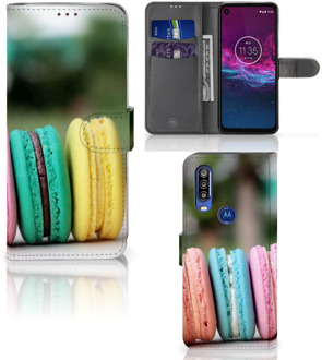 B2Ctelecom Motorola One Action Book Cover Macarons