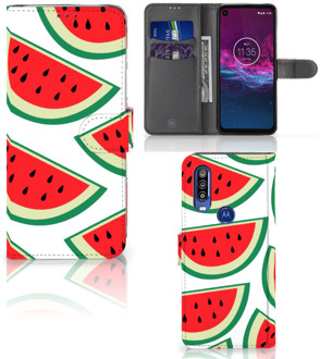 B2Ctelecom Motorola One Action Book Cover Watermelons