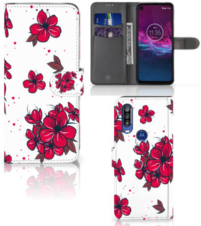 B2Ctelecom Motorola One Action Hoesje Blossom Rood