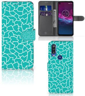 B2Ctelecom Motorola One Action Hoesje Design Cracks Blue