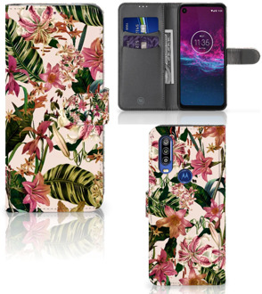 B2Ctelecom Motorola One Action Hoesje Flowers