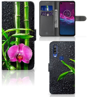 B2Ctelecom Motorola One Action Hoesje Orchidee