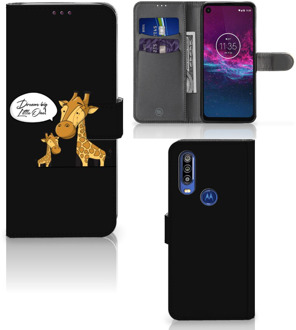 B2Ctelecom Motorola One Action Leuk Hoesje Giraffe