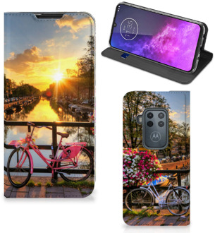 B2Ctelecom Motorola One Zoom Book Cover Amsterdamse Grachten