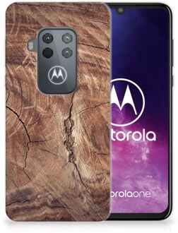 B2Ctelecom Motorola One Zoom Bumper Hoesje Tree Trunk