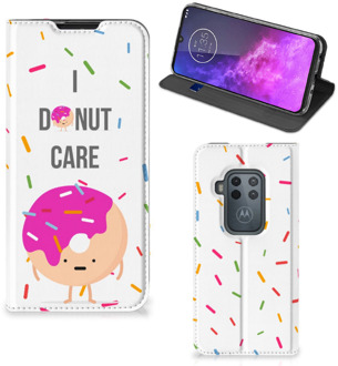 B2Ctelecom Motorola One Zoom Flip Style Cover Donut Roze