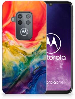 B2Ctelecom Motorola One Zoom Hoesje maken Watercolor Dark