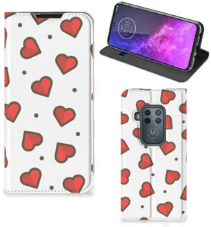 B2Ctelecom Motorola One Zoom Hoesje met Magneet Hearts