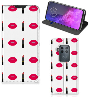 B2Ctelecom Motorola One Zoom Hoesje met Magneet Lipstick Kiss