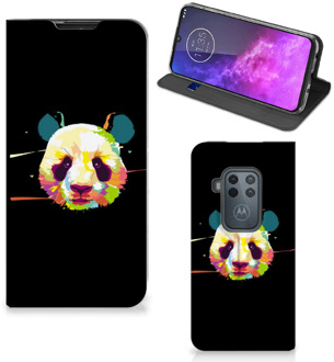 B2Ctelecom Motorola One Zoom Magnet Case Panda Color