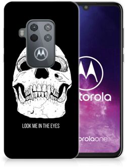 B2Ctelecom Motorola One Zoom Silicone Back Case Skull Eyes