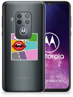 B2Ctelecom Motorola One Zoom Silicone Back Cover Popart Princess