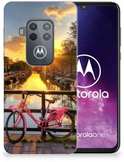 B2Ctelecom Motorola One Zoom Siliconen Back Cover Amsterdamse Grachten