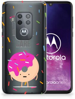 B2Ctelecom Motorola One Zoom Siliconen Case Donut Roze