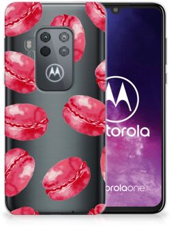 B2Ctelecom Motorola One Zoom Siliconen Case Pink Macarons