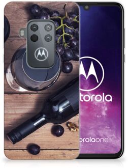 B2Ctelecom Motorola One Zoom Siliconen Case Wijn